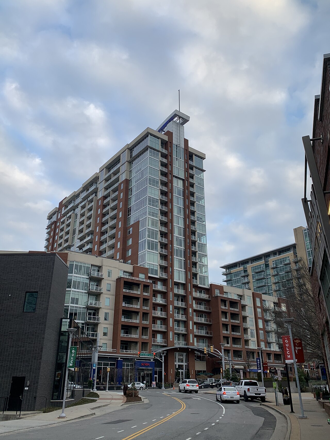 High-rise apartments in The Gulch, Nashville