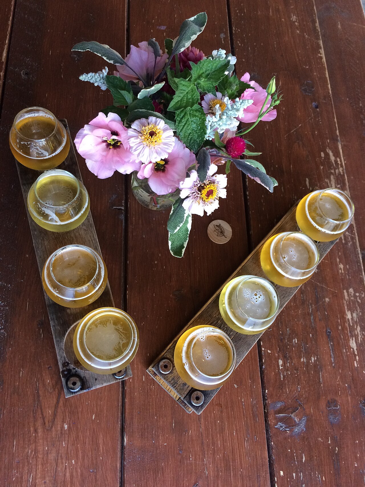 Flight of craft beers